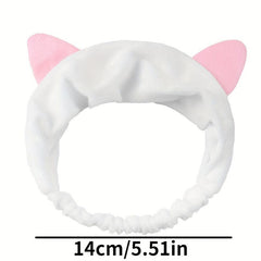 Cat Ear Headband Cut Makeup Headband Elastic Facial Headband