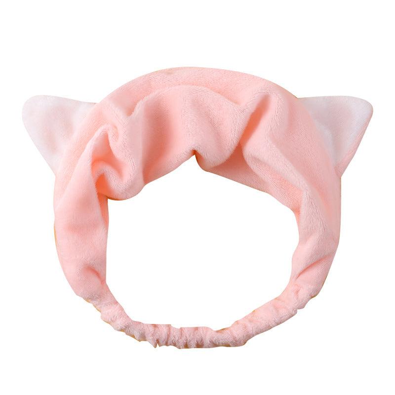 Cat Ear Headband Cut Makeup Headband Elastic Facial Headband