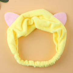 Cat Ear Headband Cut Makeup Headband Elastic Facial Headband
