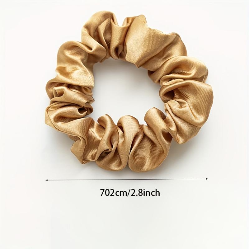 6PCS Satin Large Scrunchie Hair Ties Women Elastic Head Rope Solid Hair Accessor
