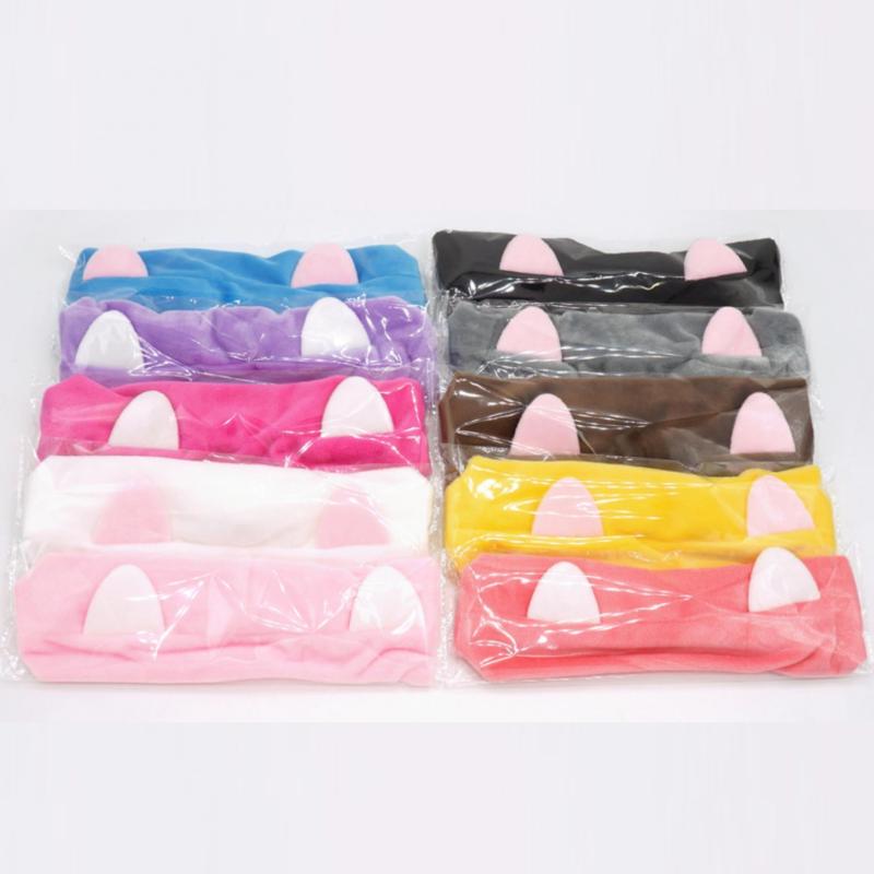 Cat Ears Headband Soft Hair Band Elastic Headdress Plush Hair Accessories