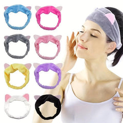 Cat Ears Headband Soft Hair Band Elastic Headdress Plush Hair Accessories