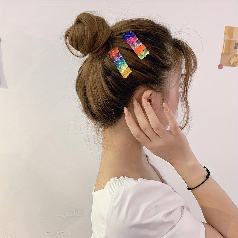 3pcs Little Bear Duck Billed Hair Clip Set Sweet Girls Hair Accessories