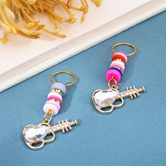 10pcs Crystal Guitar Shape Braid Hair Beads Dreadlock Hair Ring