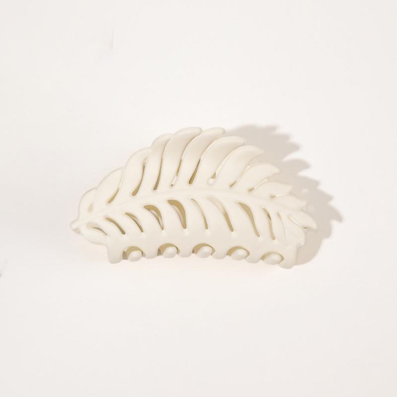 Leaf Shape Frosted Hair Claw Back Head Hair Clip