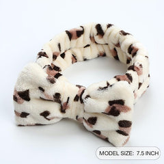 Leopard Soft Coral Fleece Head Band Hair Accessories