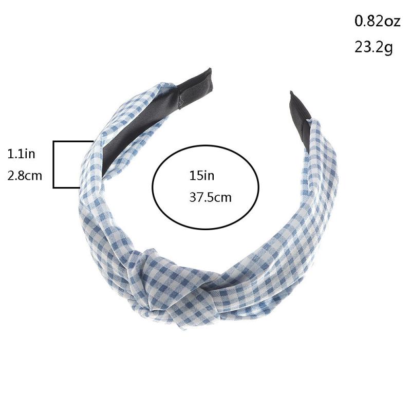 3pcs Plaid Printed Headband Vintage Sweet Hair Accessories