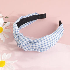 3pcs Plaid Printed Headband Vintage Sweet Hair Accessories