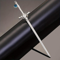 Rhinestone Sword Hair Pin Vintage Bun Holder Alloy Accessory