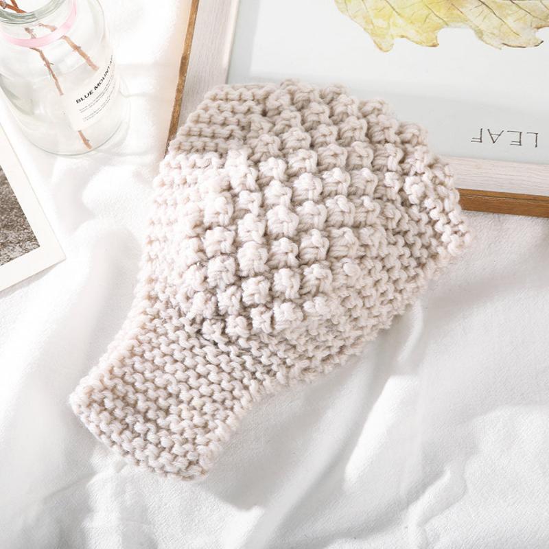 Winter Warm Knit Hairband Women's Woolen Solid Headbands Vintage Headwear