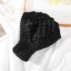 Winter Warm Knit Hairband Women's Woolen Solid Headbands Vintage Headwear