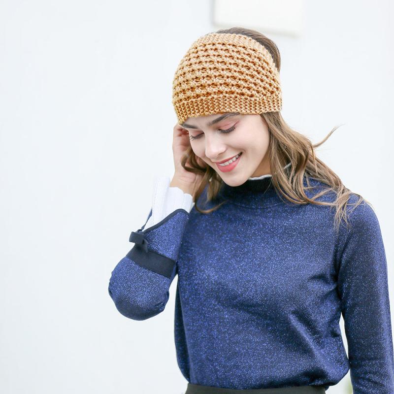 Winter Warm Knit Hairband Women's Woolen Solid Headbands Vintage Headwear