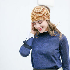 Winter Warm Knit Hairband Women's Woolen Solid Headbands Vintage Headwear
