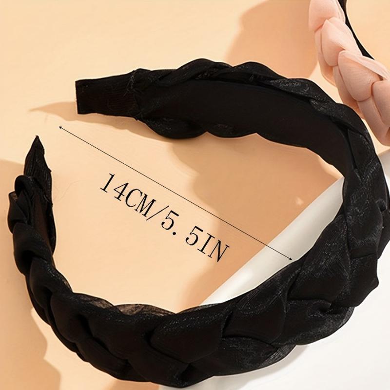 2pcs Braided Net Yarn Head Band Hair Accessories