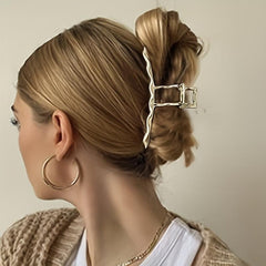 3pcs Metal Long Claw Clips Hair Clamp Nonslip Shark Clip Ponytail Holder