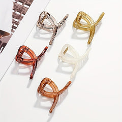 Transparent Hair Claw Set Solid Shark Claw Ponytail Holder