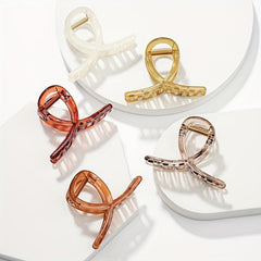 Transparent Hair Claw Set Solid Shark Claw Ponytail Holder