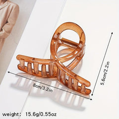 Transparent Hair Claw Set Solid Shark Claw Ponytail Holder