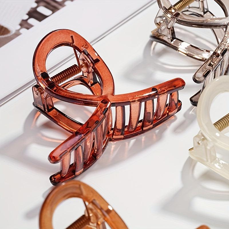 Transparent Hair Claw Set Solid Shark Claw Ponytail Holder