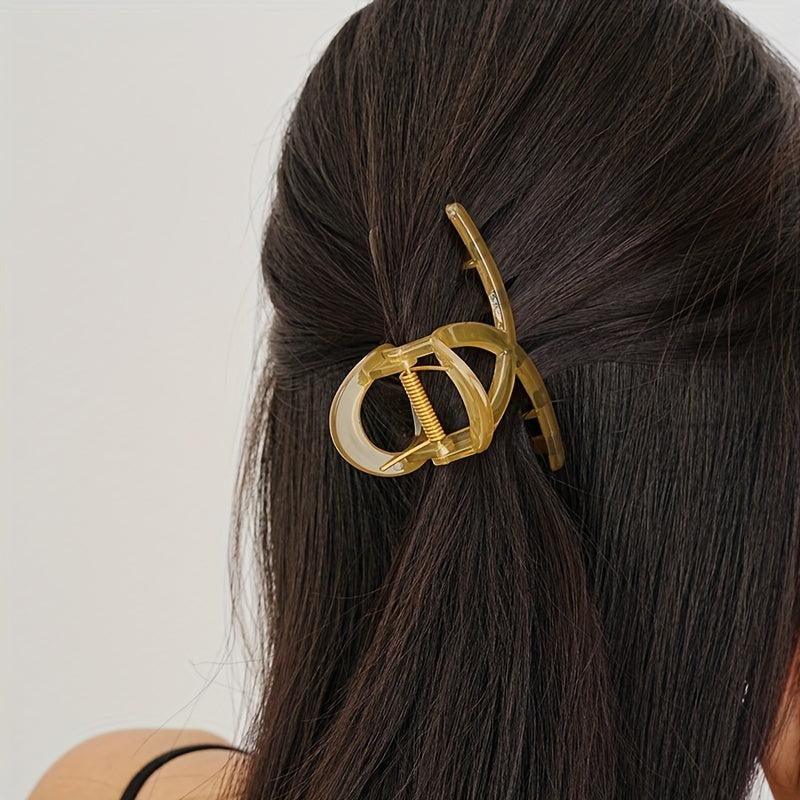 Transparent Hair Claw Set Solid Shark Claw Ponytail Holder