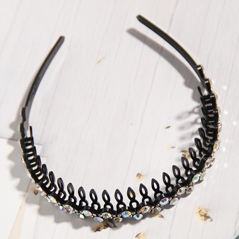 Wave Rhinestone Headbands Women Girls Ladies Hair Hoop