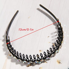 Wave Rhinestone Headbands Women Girls Ladies Hair Hoop