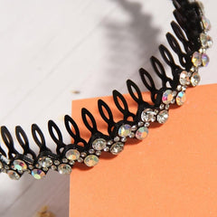Wave Rhinestone Headbands Women Girls Ladies Hair Hoop