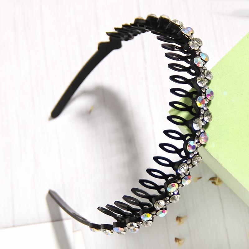 Wave Rhinestone Headbands Women Girls Ladies Hair Hoop