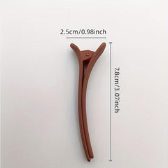 8pcs Duck Billed Clip Solid Barrette Matte Clip Hair Accessory