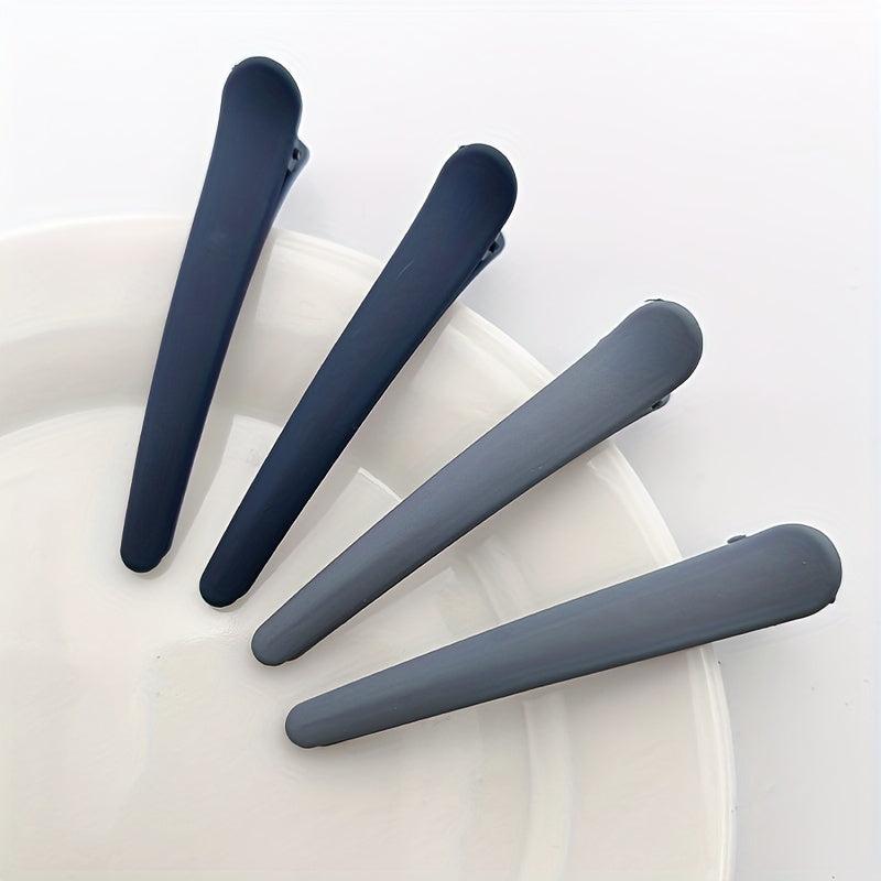 8pcs Duck Billed Clip Solid Barrette Matte Clip Hair Accessory