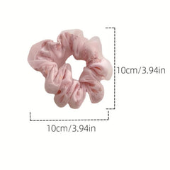 Organza Scrunchies Floral Hair Tie Sweet Ponytail Holder Hair Rope Women Girls