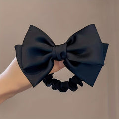 Fabric Bow Scrunchies Hair Tie Elastic Ponytail Holder Hair Ring
