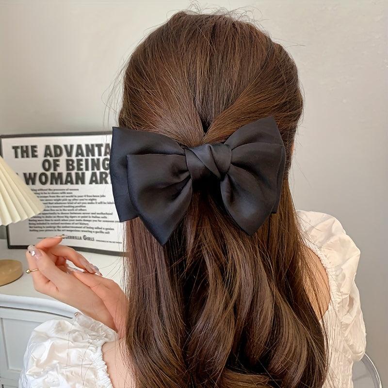 Fabric Bow Scrunchies Hair Tie Elastic Ponytail Holder Hair Ring