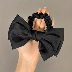 Fabric Bow Scrunchies Hair Tie Elastic Ponytail Holder Hair Ring
