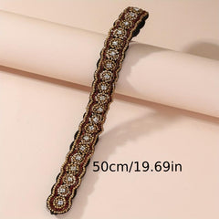 Bohemian Beaded Nail Beads Hand Sewing Beads Rhinestone Hairband