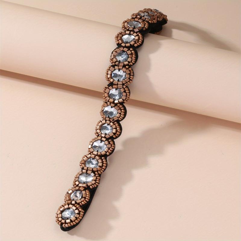 Bohemian Beaded Nail Beads Hand Sewing Beads Rhinestone Hairband