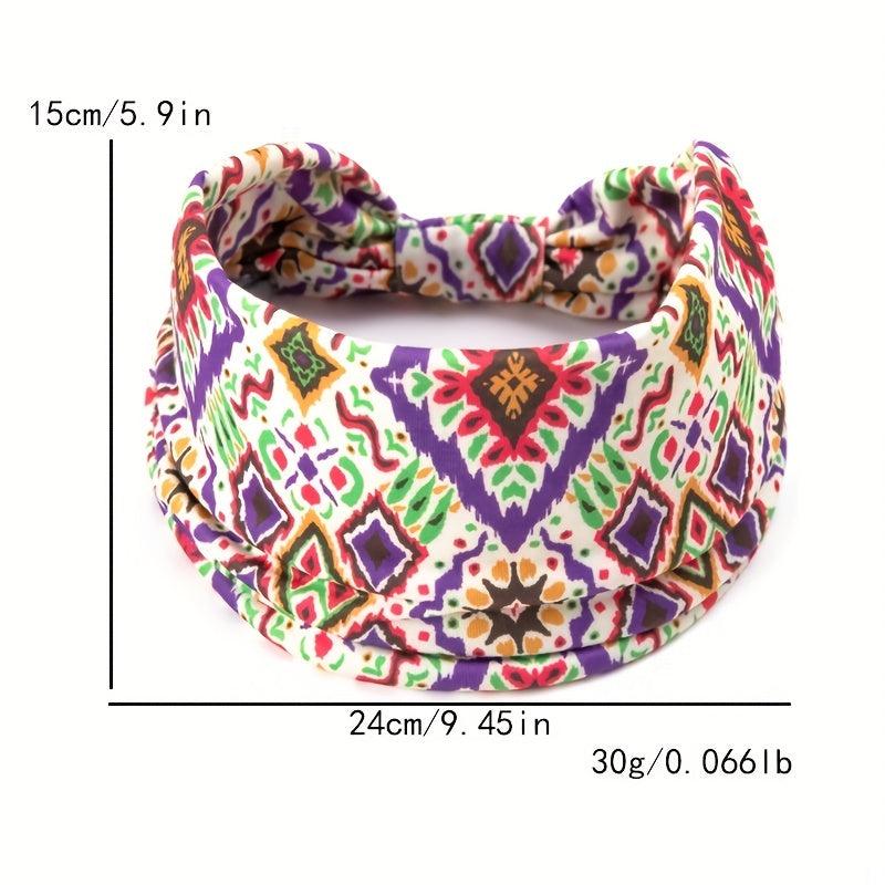 Bohemian Tie Dye Rhombus Pattern Headband Knotted Headband