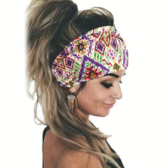 Bohemian Tie Dye Rhombus Pattern Headband Knotted Headband