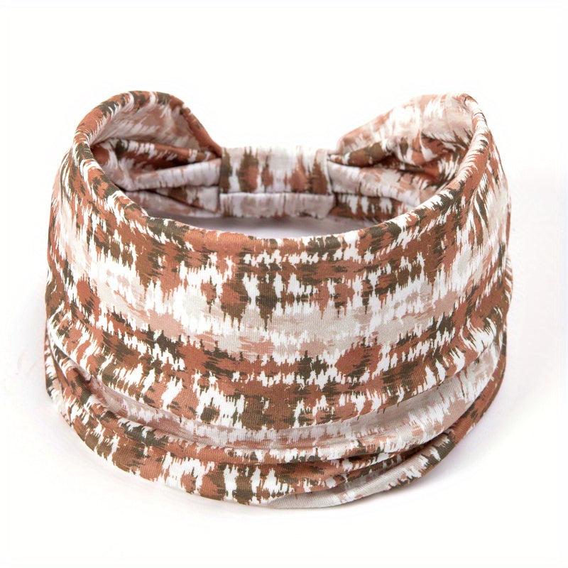 Bohemian Tie Dye Rhombus Pattern Headband Knotted Headband
