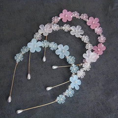 Pearl Flower Headband for Girls Women Hair Accessories
