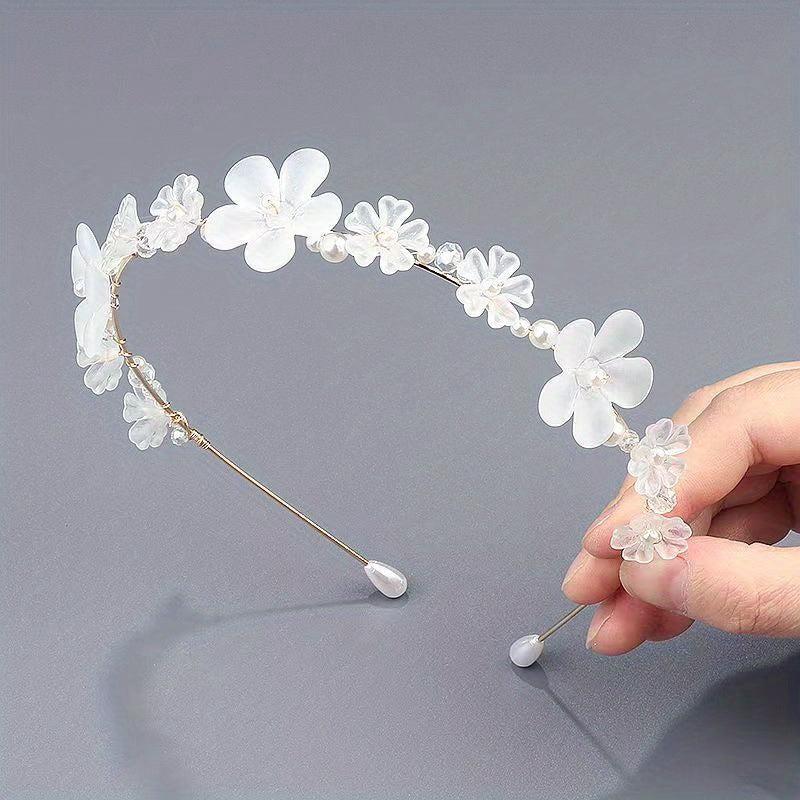 Pearl Flower Headband for Girls Women Hair Accessories