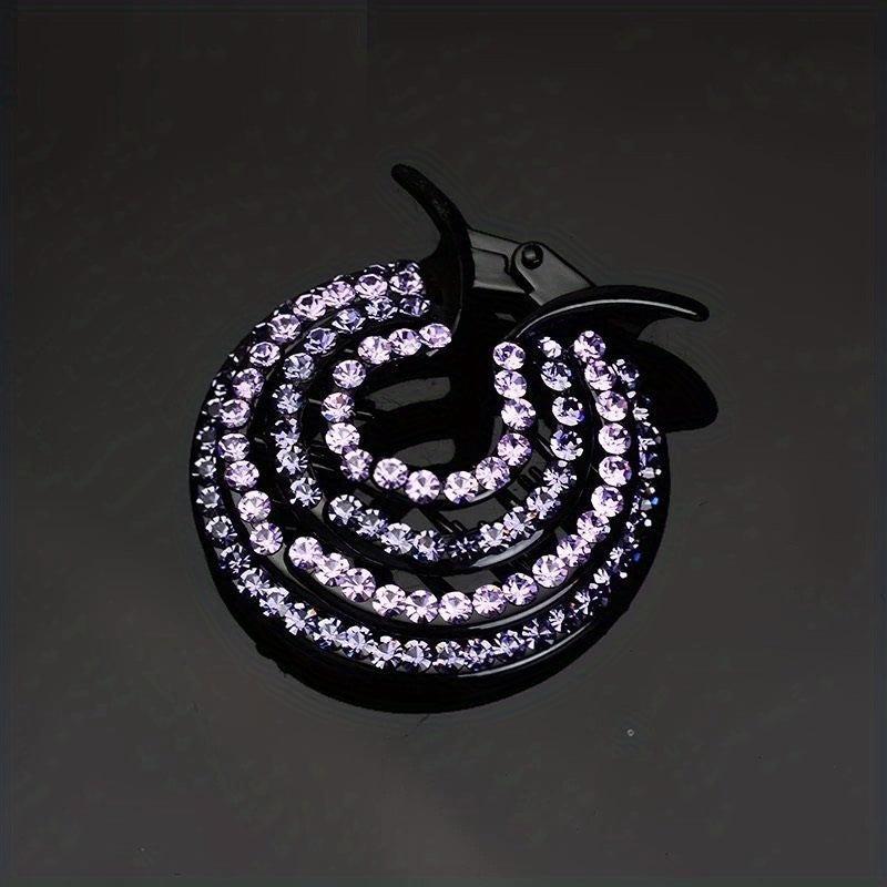 Vintage Rhinestone Hair Claw Nonslip Ponytail Holder