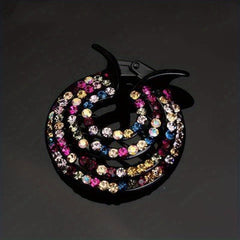 Vintage Rhinestone Hair Claw Nonslip Ponytail Holder