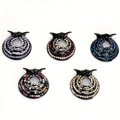 Vintage Rhinestone Hair Claw Nonslip Ponytail Holder