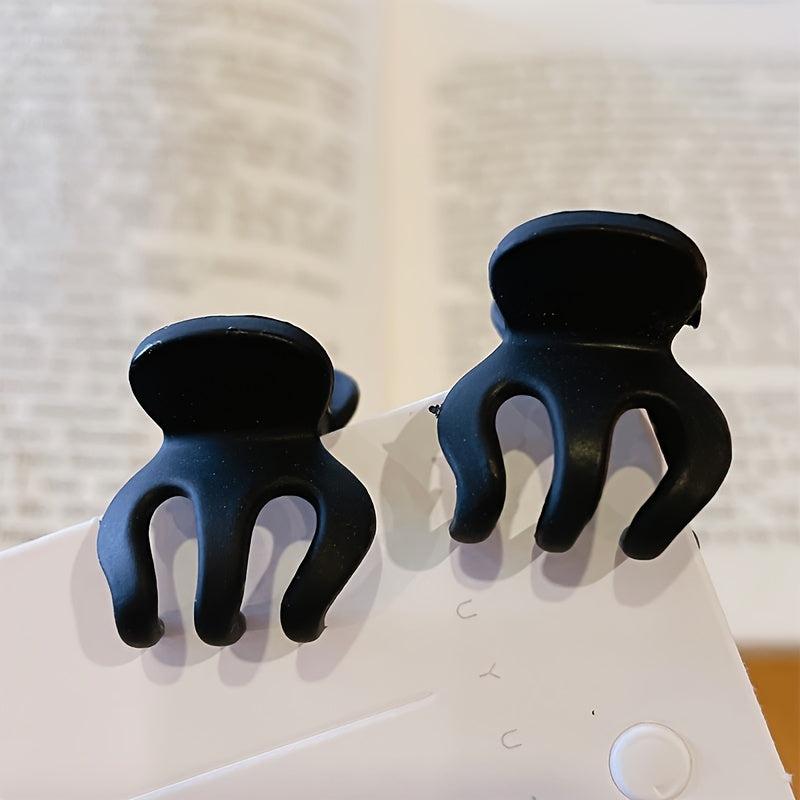 10pcs Small Hair Claw Clips Strong Hold Matte Octopus Hair Clips