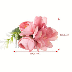 Large Flower Hair Comb Insert Comb Non-slip Hair Accessory