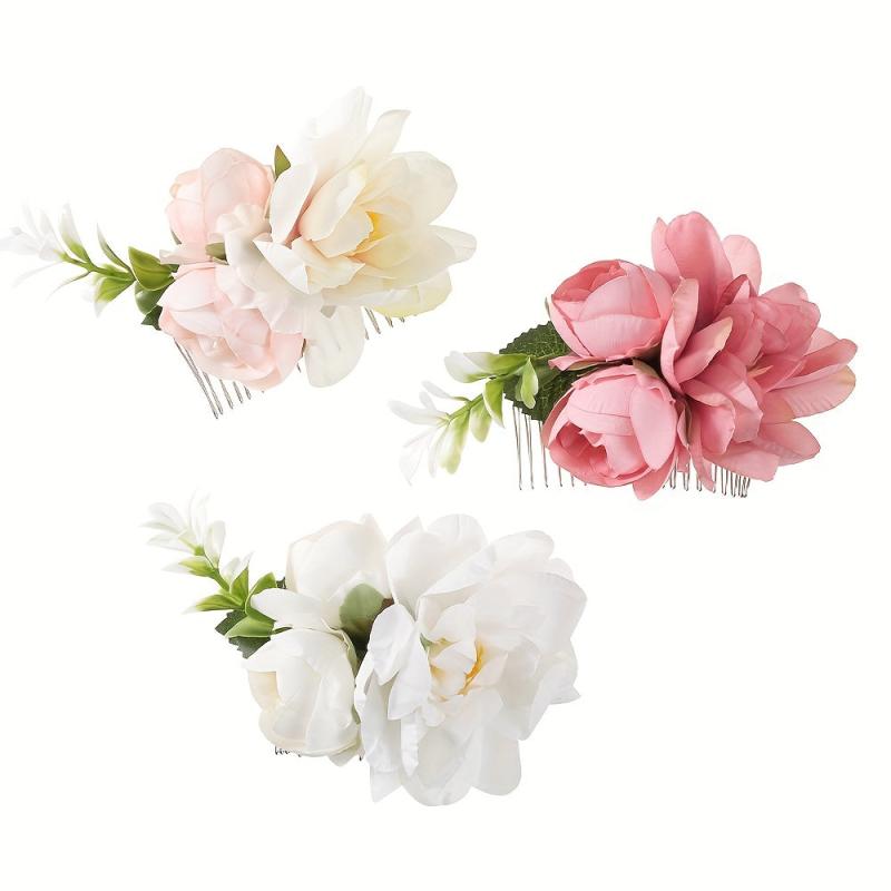 Large Flower Hair Comb Insert Comb Non-slip Hair Accessory