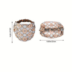 4pcs Lace Flower Pattern Headband Elastic Hair Bundle Vintage Accessory