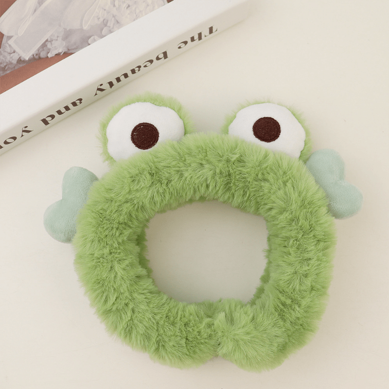 2pcs Cartoon Frog Headband Stretchy Flurry Headdress Hair Accessories