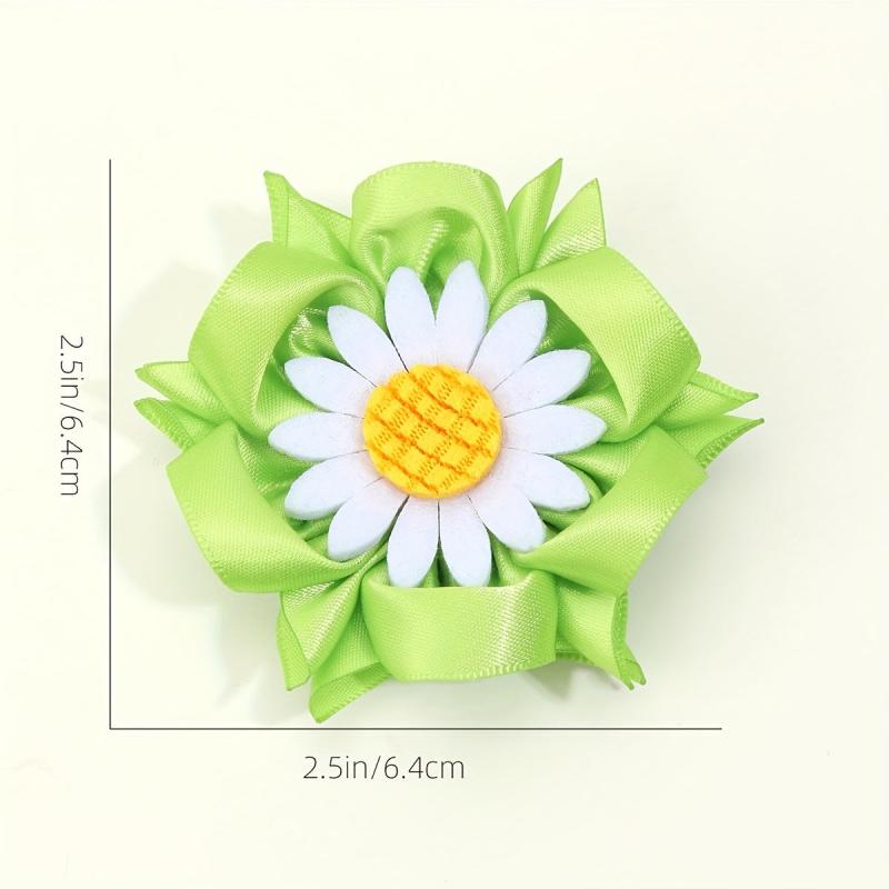 2pcs Daisy Hair Clips for Baby Girls - Flower Duck Billed Clips for Toddler